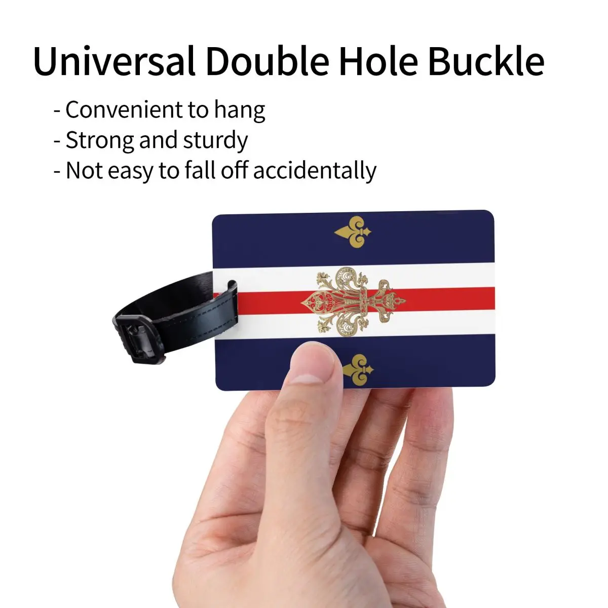 Custom Gold Filigree Fleur De Lis Luggage Tag Privacy Protection Fleur-De-Lys Lily Flower Baggage Tags Bag Labels Suitcase