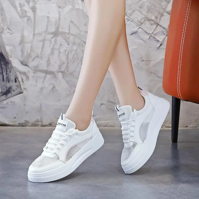 

Женские спортивные теннисные туфли на высокой платформе, спортивные кроссовки для бега, 2022 универсальные Брендовые женские теннисные туфл...