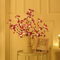 20 led simulation orchid branch lights christmas vase willow branch filler floral light for holiday garden party desktop decor