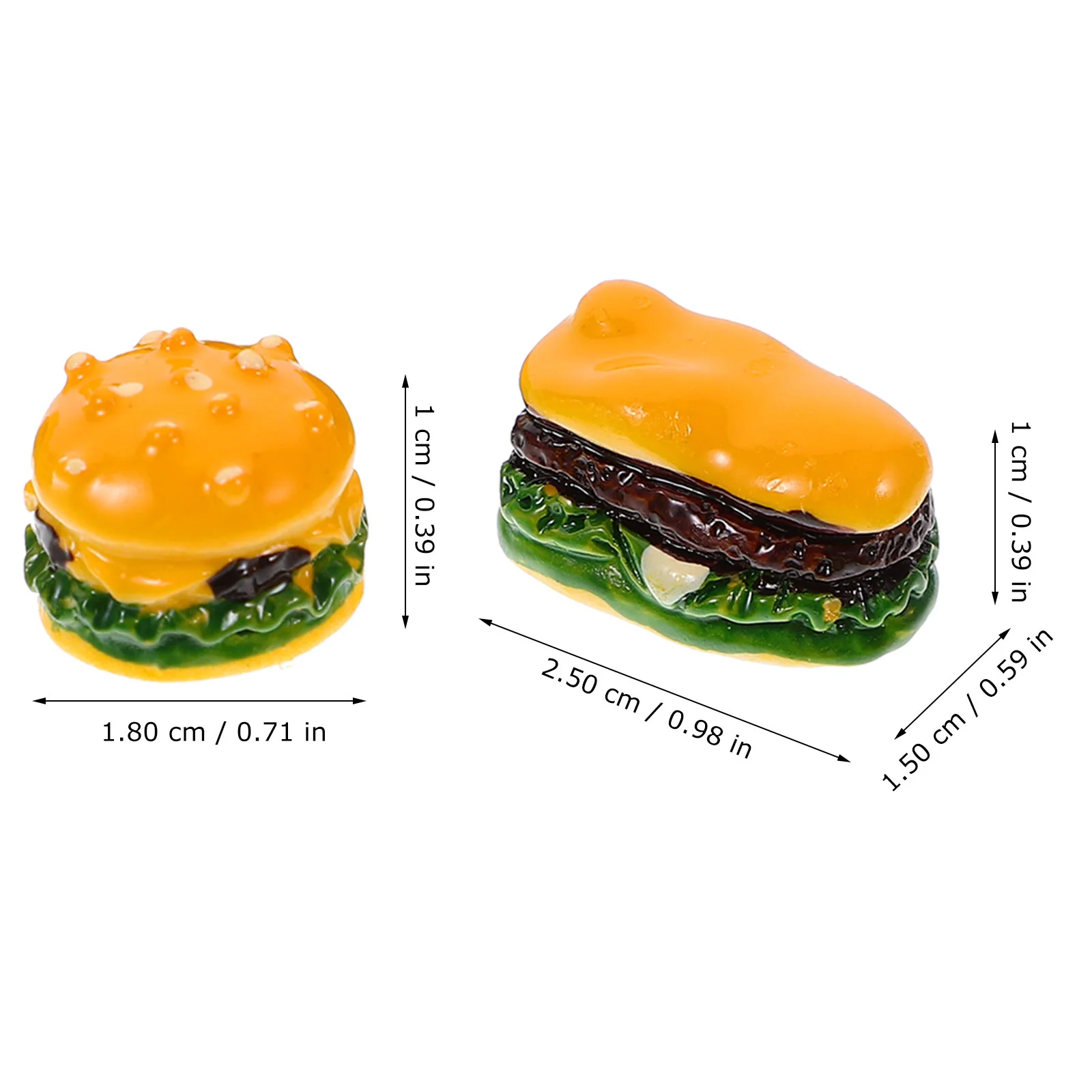 20 шт. мини-игрушки для гамбургеров аксессуары игрушки гамбургеры миниатюрные