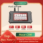 ZIMASALE1000Диагностический сканер MUCAR CS90 OBD2, устройство для считывания кодов Pin-кодов, для автомобилей и двигателей, пожизненное обслуживание, бесплатные обновления, диагностические инструменты