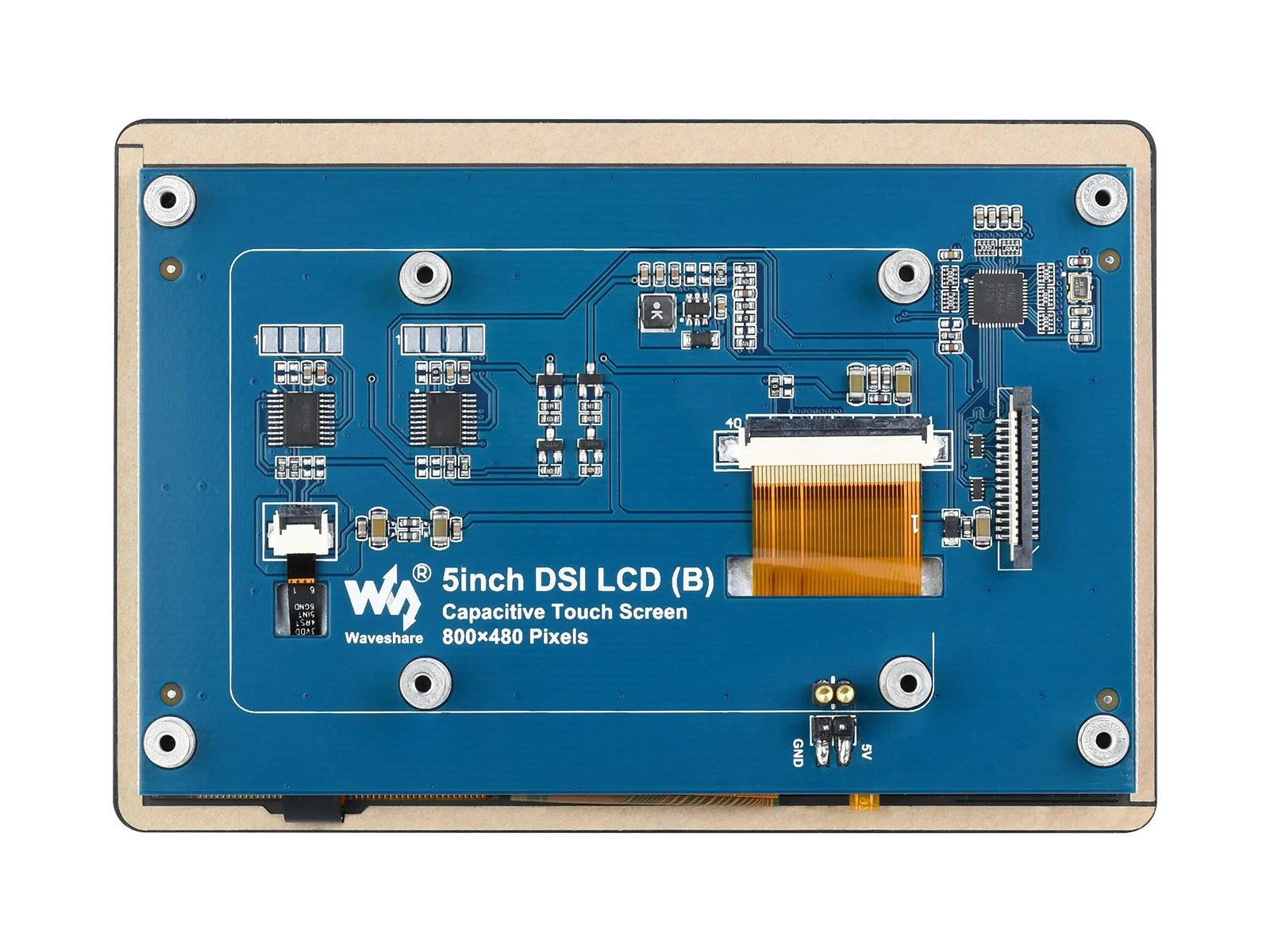 Фото Waveshare 5-дюймовый емкостный сенсорный дисплей IPS, закаленное стекло, 5 точек, для Raspberry Pi 5/4B/3B/VisionFive2/Core3566 №5