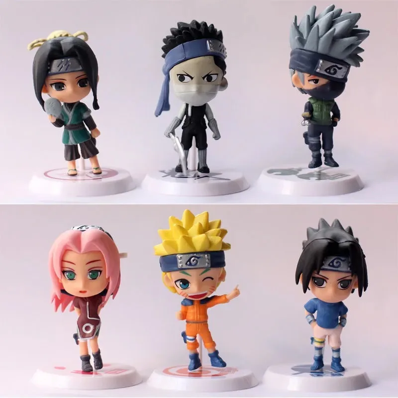 

Naruto Anime Shippuden Hinata Sasuke Itachi Kakashi Gaara Jiraiya Sakura Q Version PVC Figures Toys Dolls Kid Gift 12pcs/set