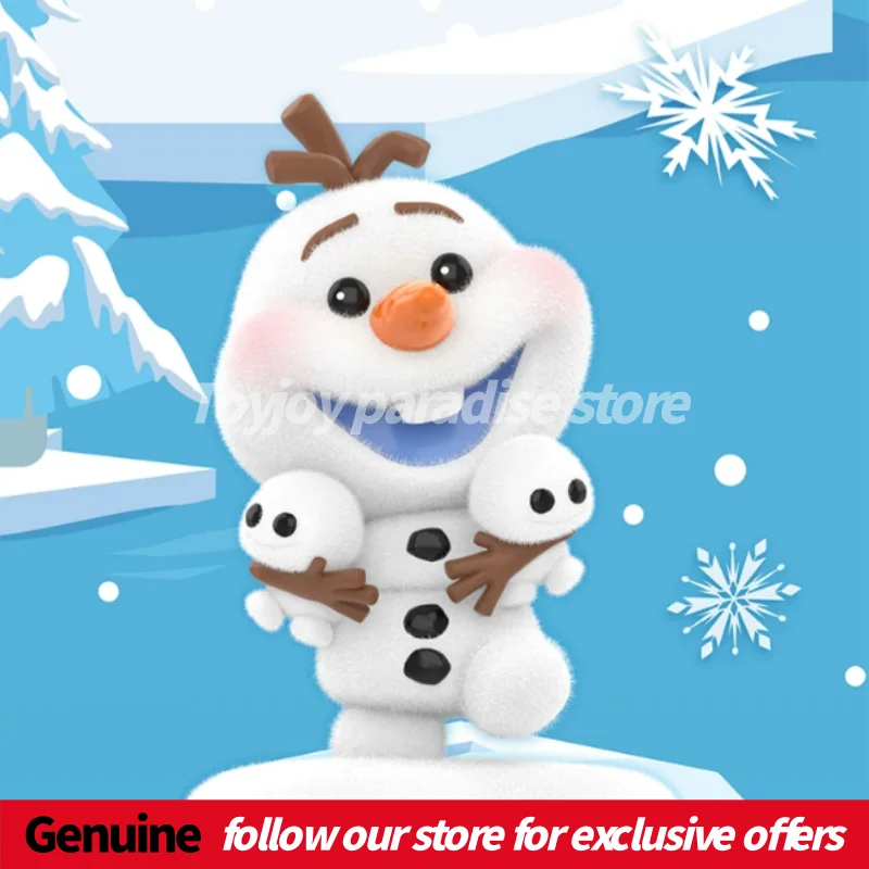 Фото Новая оригинальная серия Frozen Mischievous Olaf: милые флокированные фигурки в слепых коробках, мультяшные игрушки, украшения для рабочего стола, коллекционные предметы, подарки №4