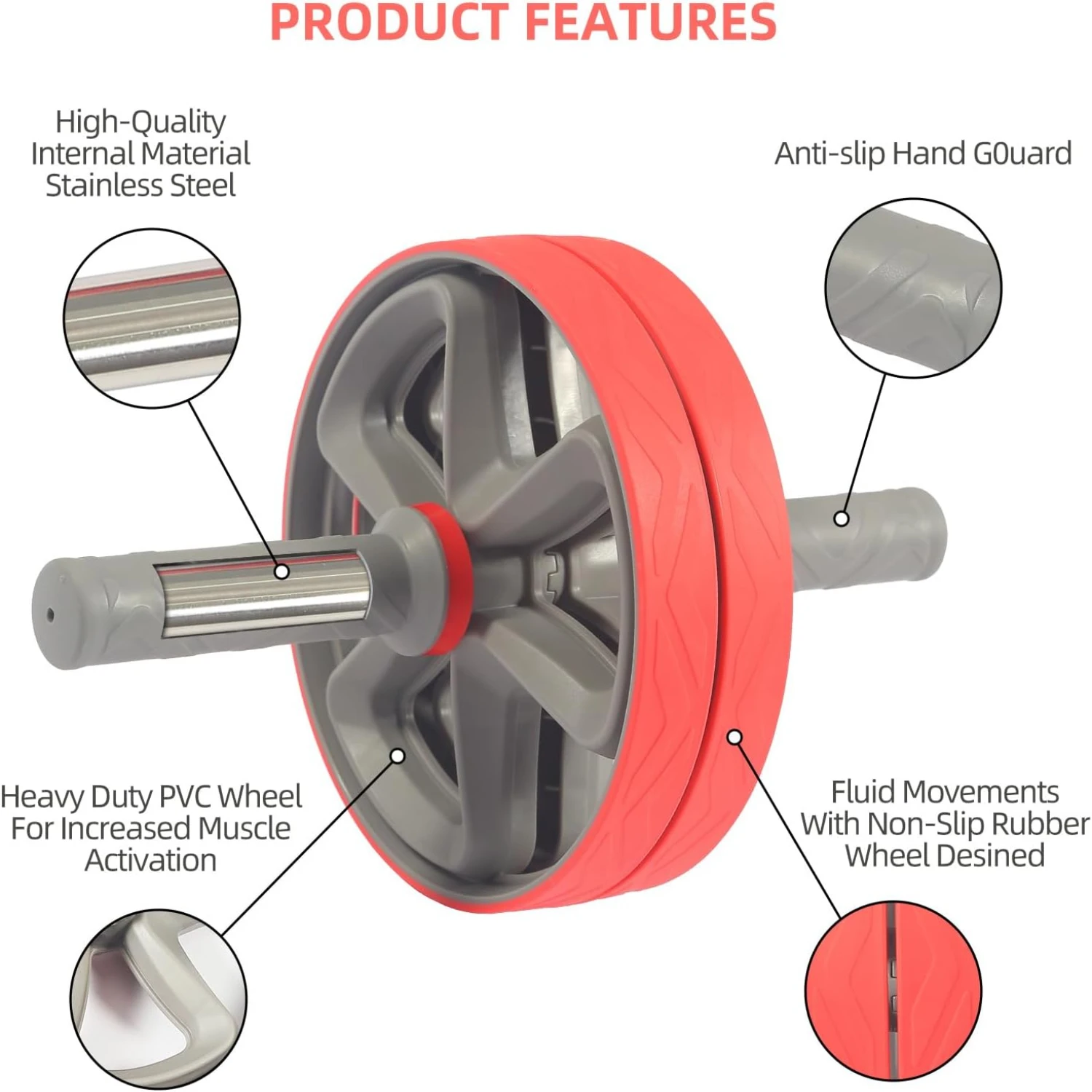 Усовершенствованное роликовое колесо Ab для интенсивных тренировок Abs в домашних