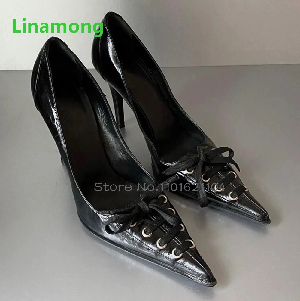 Черные туфли-лодочки без шнуровки с принтом для женщин пикантные элегантные