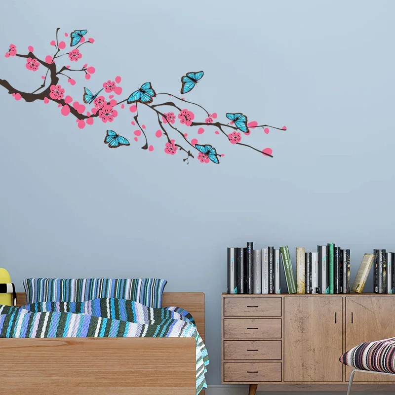 Настенные стикеры в виде бабочек ветвей цветов детская комната Настенная