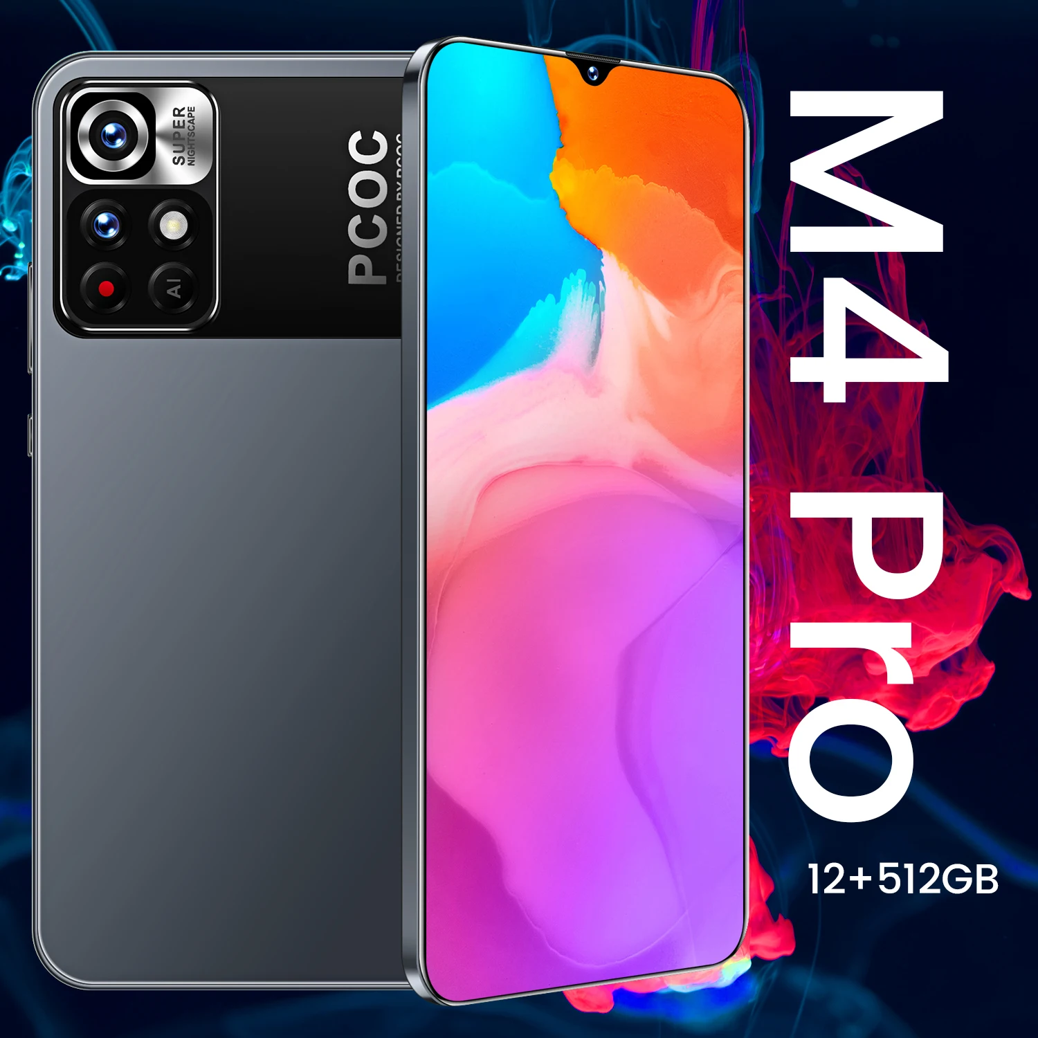 Смартфон глобальная версия PCOC M4 Pro 64 ГБ/128 ГБ MTK Dimensity 6989 90 Гц 6 7 дюйма DotDisplay