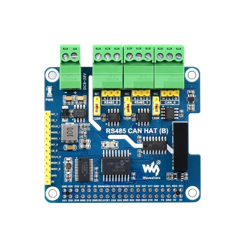 2-канальный комплект платы расширения модуля RS485 и 1-can для RPI Raspberry Pi 3 Model B Plus A 4 Zero 2