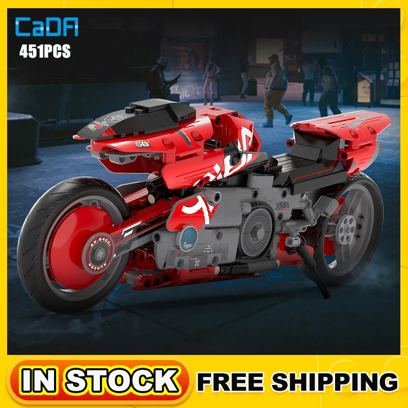 

Модель мотоциклетного автомобиля ada, строительные блоки, 451 шт., искусственные гоночные мотоциклетные автомобили, город, кубики Moc, игрушки д...