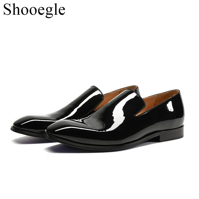 Men Dress Leather Shoes Slip on Patent Leather Mens Casual Oxford Shoe Moccasin Glitter Male Footwear Pointed Toe Shoes for Men 1 Men Dress Leather Shoes Slip on Patent Leather Mens Casual Oxford Shoe Moccasin Glitter Male Footwear Pointed Toe Shoes for Men 1