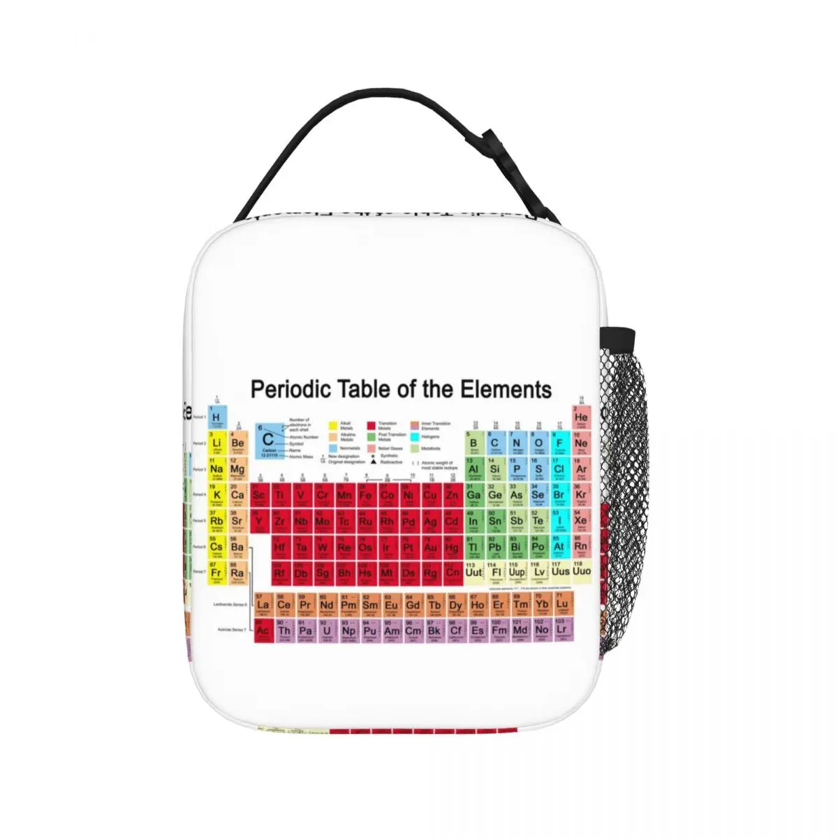 

Periodic Table Of The Elements Insulated Lunch Bags Portable Picnic Bags Thermal Lunch Tote for Woman Work Children School