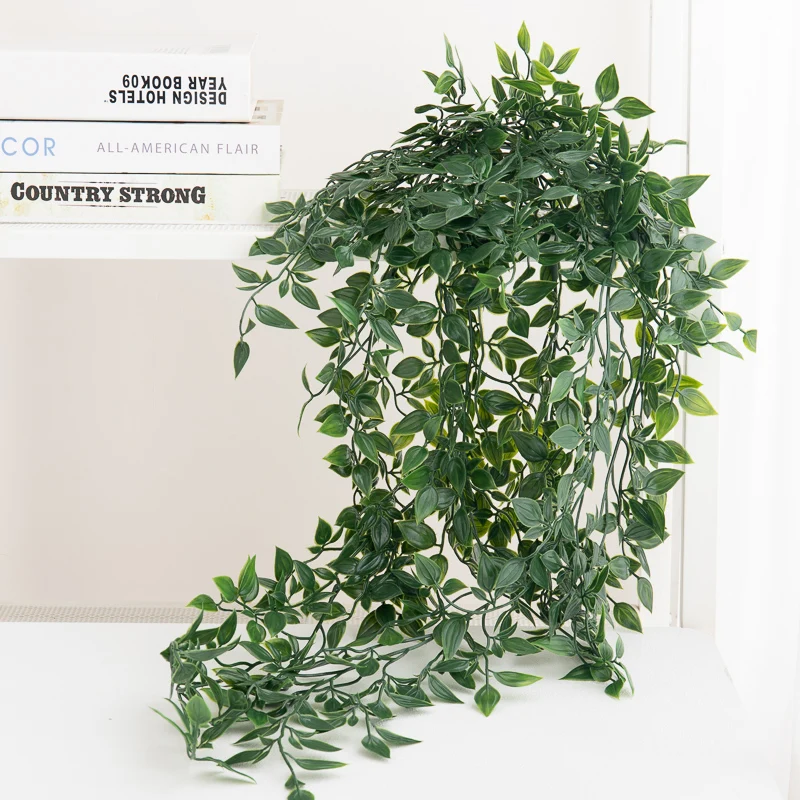 90 см Искусственные зеленые растения настенная пластиковая лоза свадебная