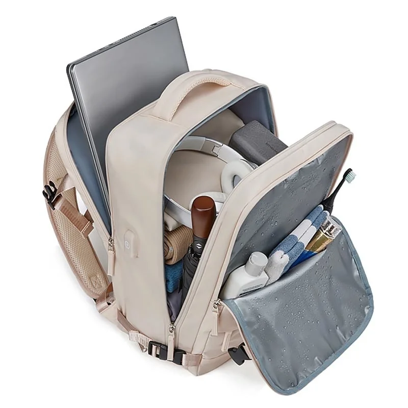 

Travel Woman Backpack Lightweight Waterproof 15.6 Inch Laptop Multifunction Outdoor Suitcase Backpack With Independent Shoe Bag