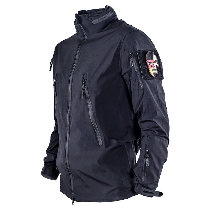 Military Tactical Coat Waterproof Hooded Windbreaker Training Army Breathable Nylon Lightweight