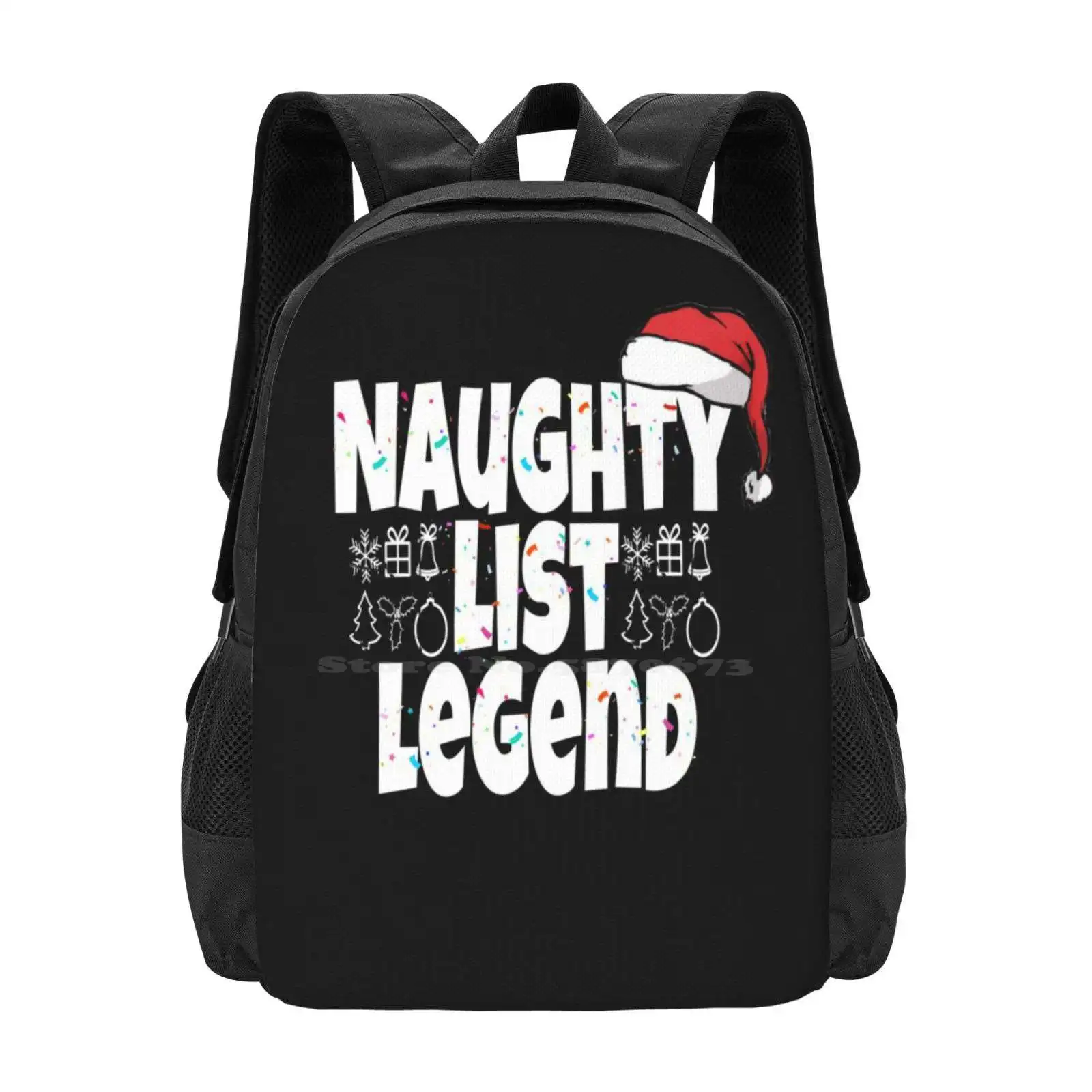 

Naughty List Legend Large Capacity School Backpack Laptop Bags Naughty List Legend Naughty Nice I Tried Letter To Santa Naughty