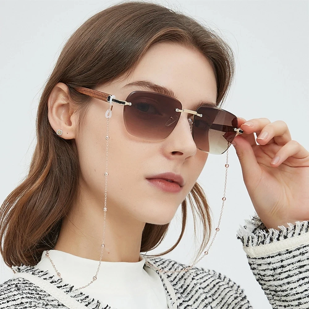 Цепочка для очков женская ювелирный шнурок с бусинами цепочка ручной работы