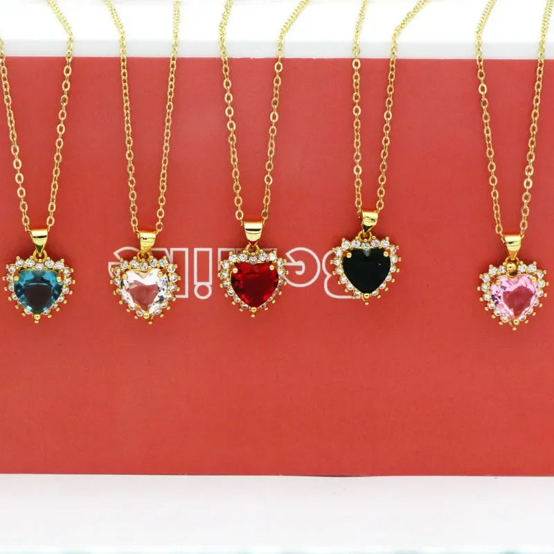 Элегантное ожерелье с подвеской в форме сердца женское нишевое