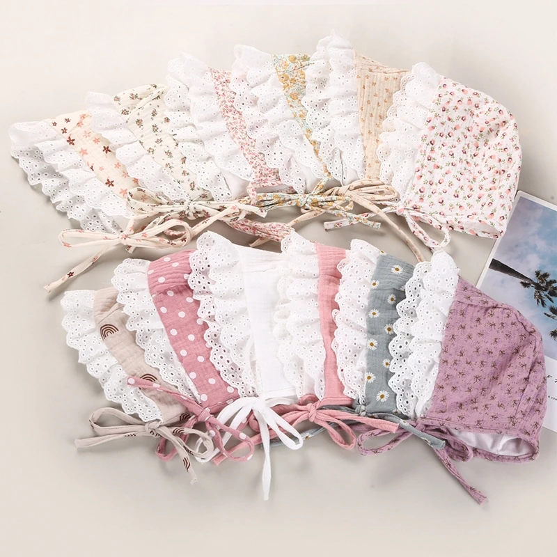 

Baby Cotton Floral Printing Sun Hat Summer Sunscreen Panama Beanie Cap Sunhat