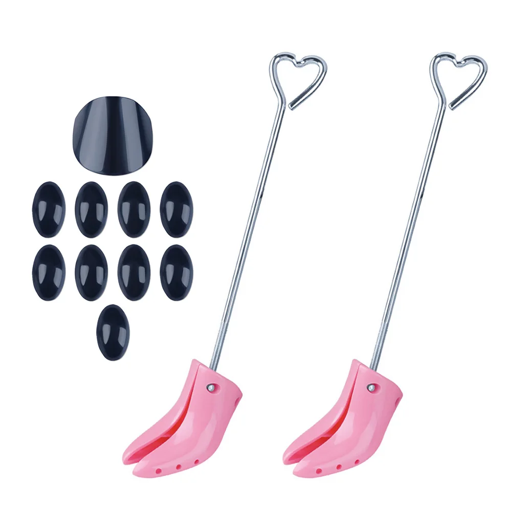 1Pair Shoe Tree Stretcher For Boots Adjustable Length Ergonomic Handle High Heels Sneaker Tree Wide Feet  Pink Color Shoe Tree