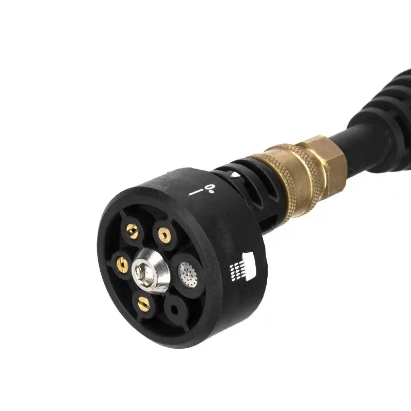 

Plastic 6 in 1 Adjustable Nozzle for 1/4inch High Pressure Cordless Washer Cleaner Water Gun Parts Hose Nozzle