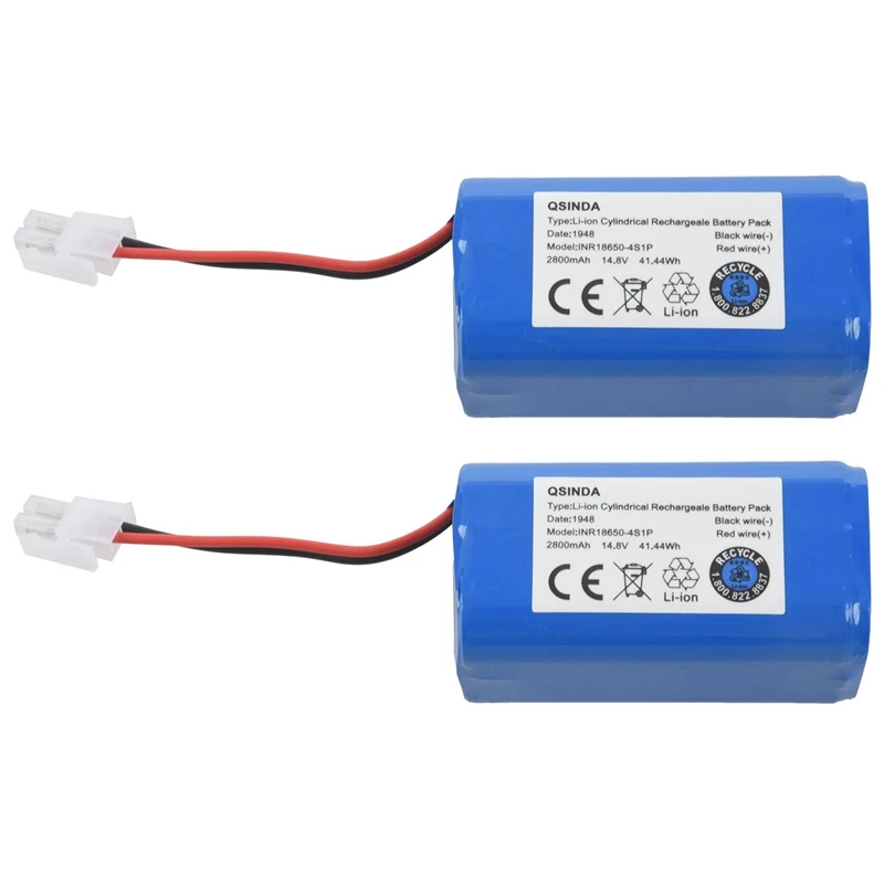 

2X 14.8V 2800Mah Replacement Battery For Ilife A4 A4S A6 V7 Robot Vacuum Cleaner