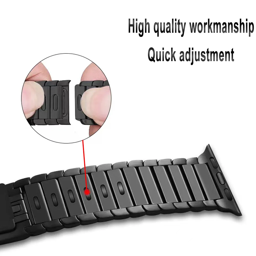 Metal strap For apple watch Band 49mm 45mm 41mm 40mm 44mm stainless steel link Bracelet For iwatch series 8 Ultra 7 SE 5 3 strap