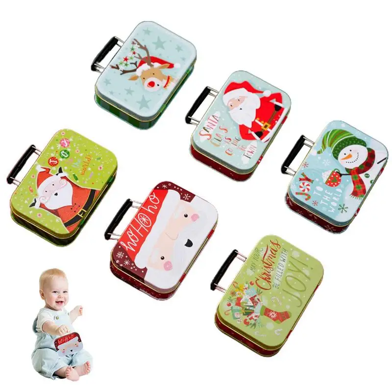 

Christmas Tinplate Gift Box Christmas Tin Boxes With Lids Christmas Presents Boxes Tiny Christmas Candy Boxes For Gift Giving