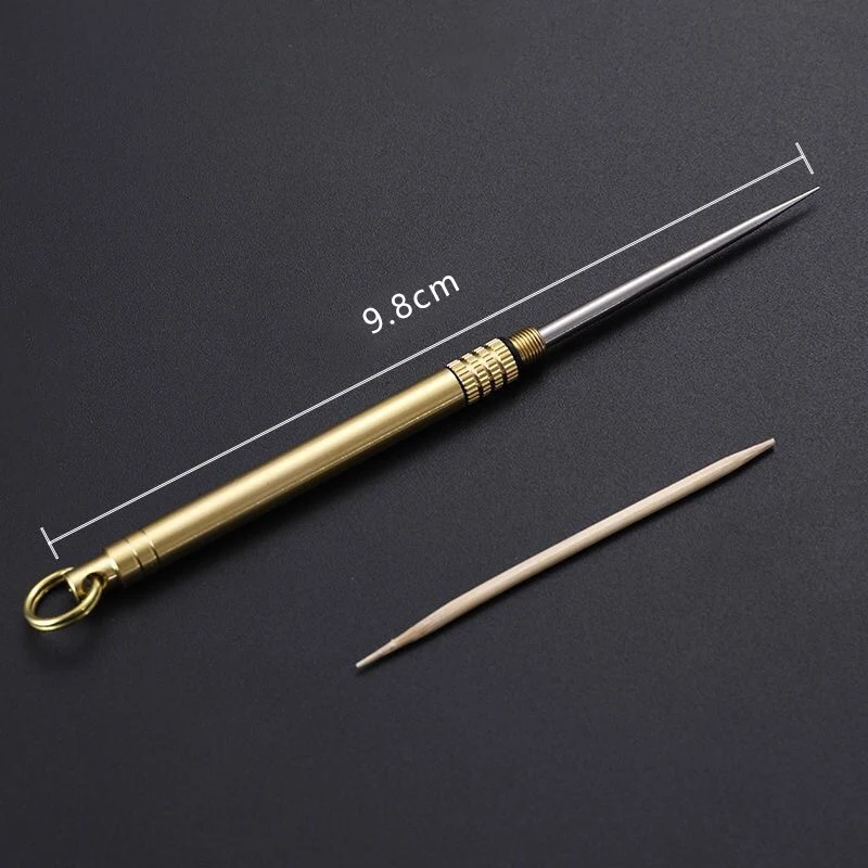 Self Defense Weapon Survival Tool Portable Outdoor Camp Equipment Survival Tool Titanium Toothpick Brass Knuckels Weapon