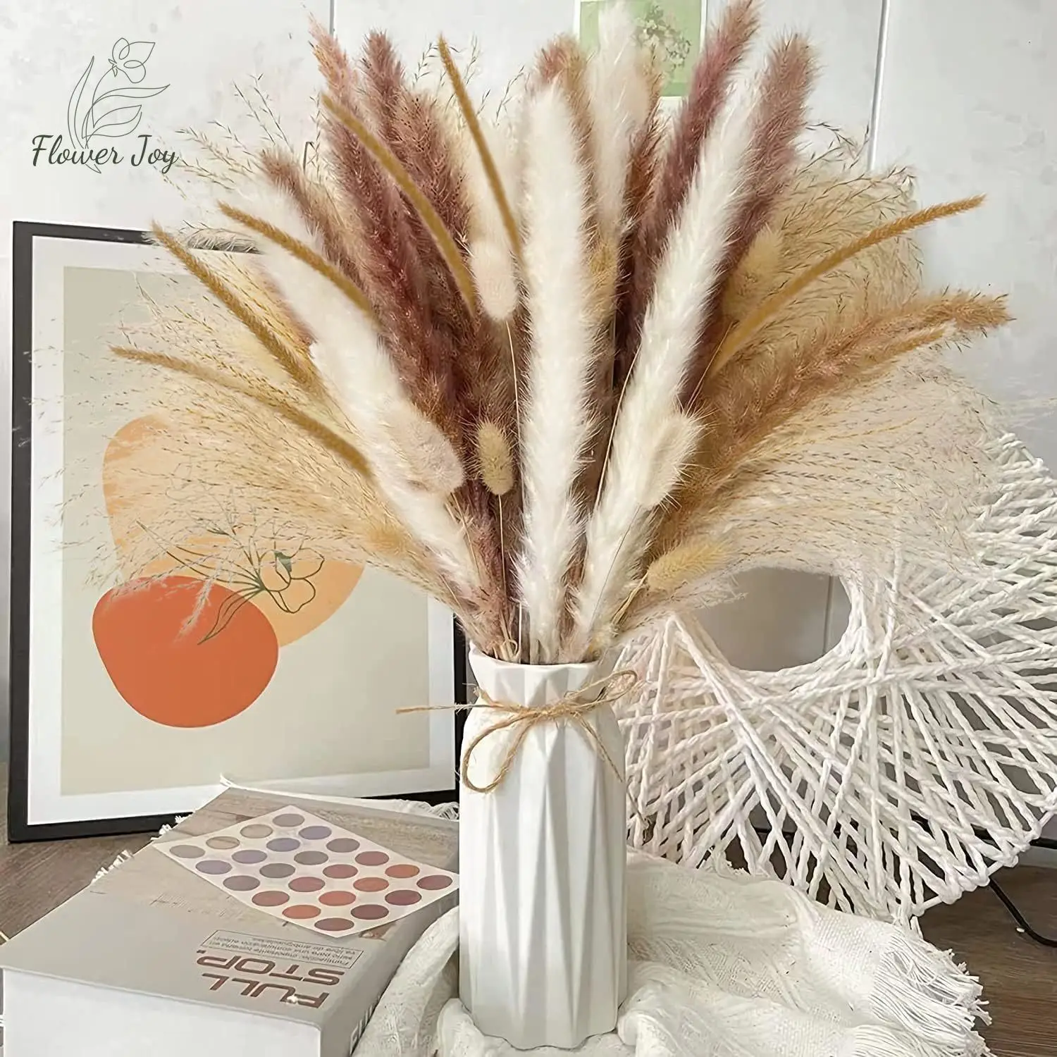 

80PCS Wedding Arrangement Boho Home Decor Bouquet Natural Pampas Grass Phragmites Reed Dried Flowers Party Christmas Decoration