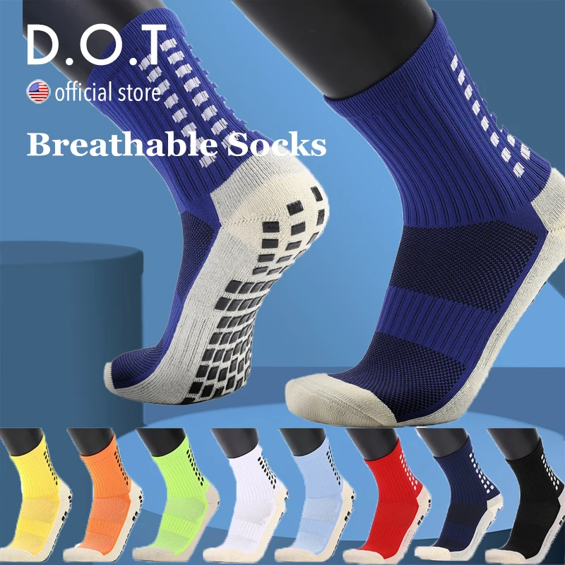 

New Outdoor Football Socks Anti Slip Soccer Sports Men Women Sport Socks Square Friction Film Thickened Towel Bottom