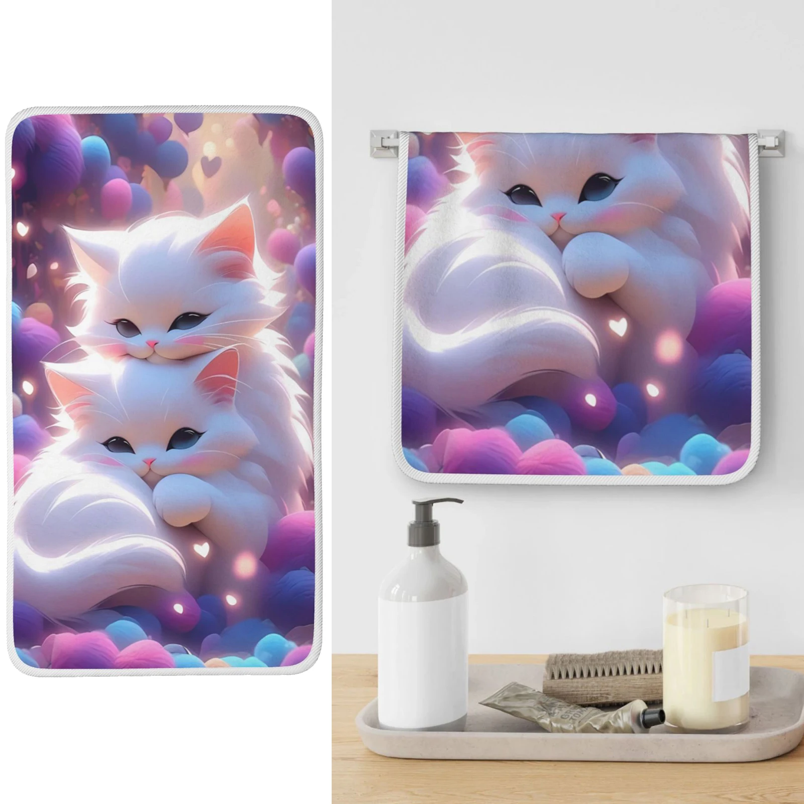 Милое детское полотенце для рук милое декоративное кухонное с котом кухни и