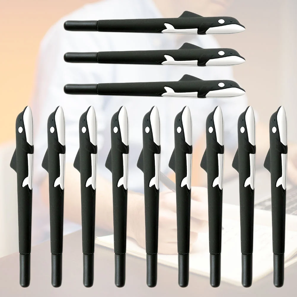

12pcs Dolphin-shaped Pens Interesting Funny Lovely Signature Pen for Home Shop Store