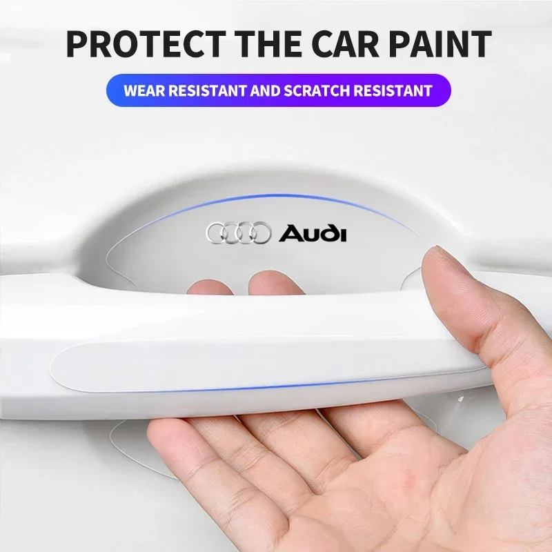 8 шт. прозрачные защитные наклейки на дверные ручки автомобиля защитная пленка