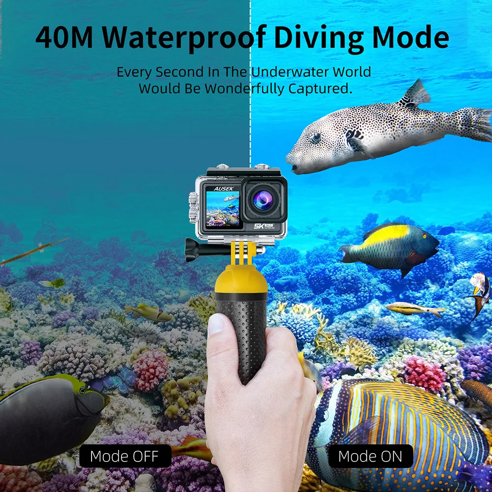 5K Touch Wifi Vlog Video 360 Waterproof Outdoor Mini Sport Action Camera Go Pro Camera Camping Camera Great Record!