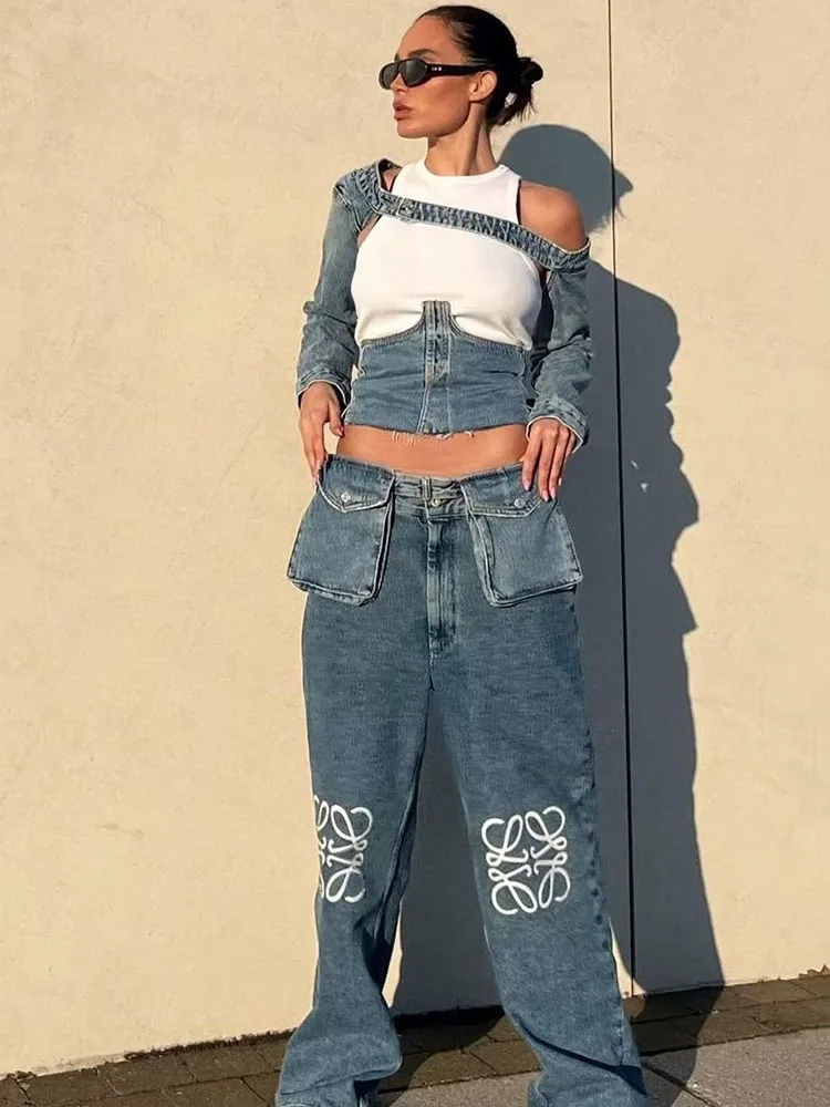 

Women 2023 spring New Fashion Cowboy corset Tank Tops Vintage Backless Female Camis Chic Tops