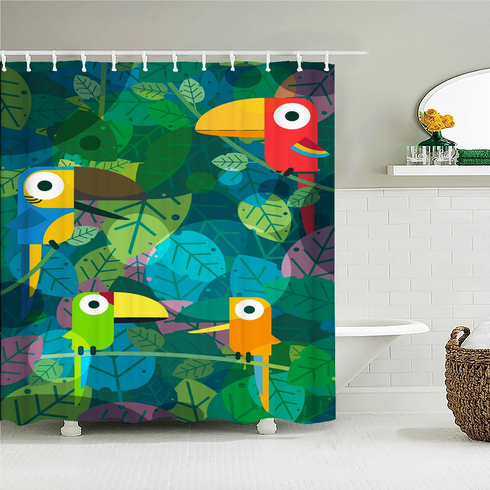 Забавные шторы для ванной с животными водонепроницаемая ткань занавеска душа s Cat