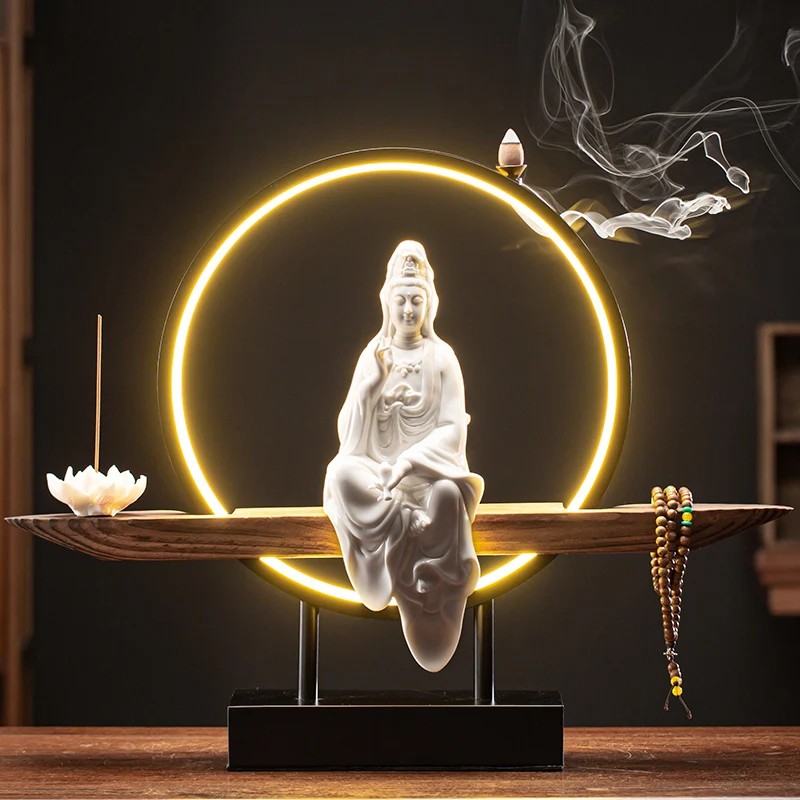

Stand Backflow Incense Burner Temple Home Ceramic Aroma Diffuser Incense Burner Garden Decor Quemador De Incienso Humidifier