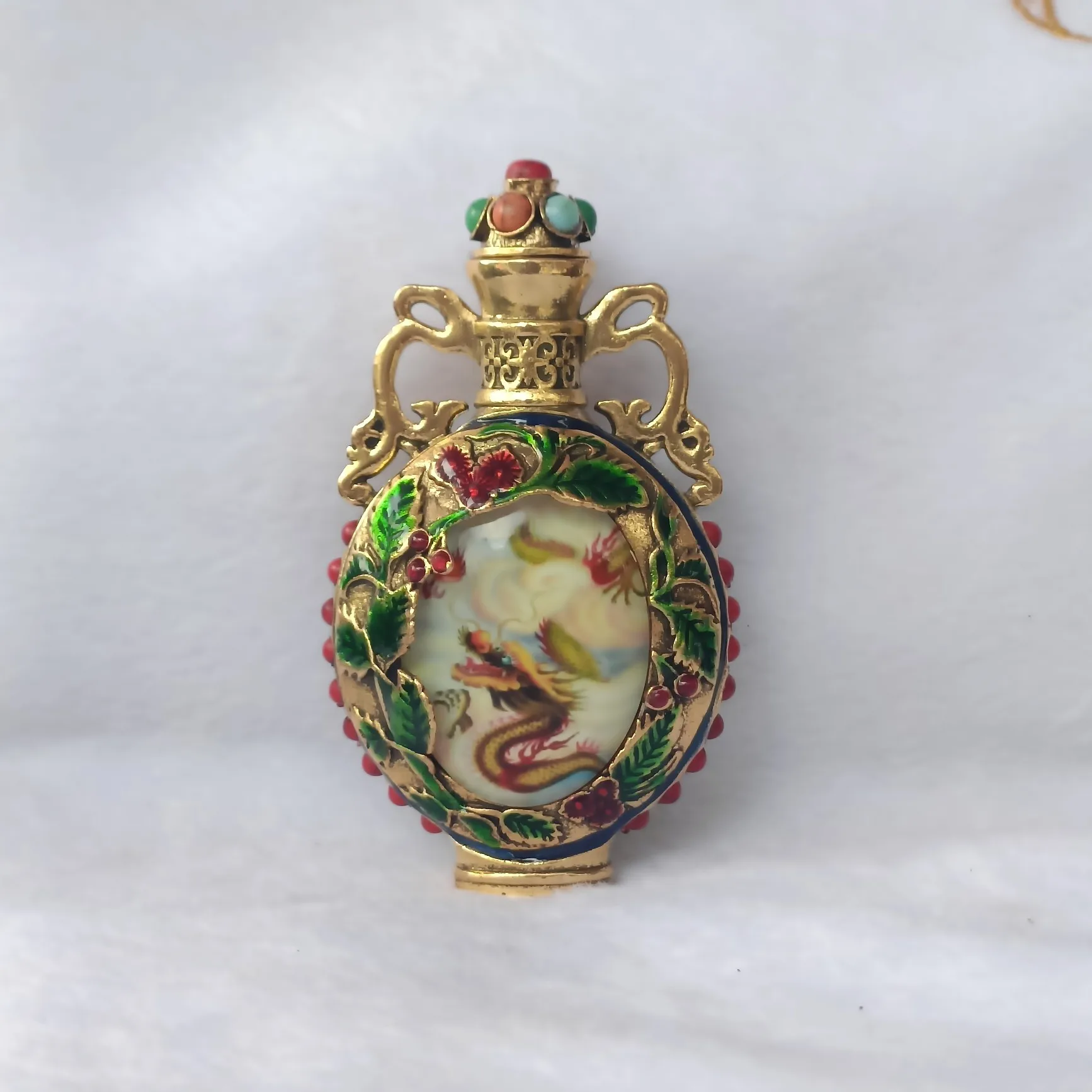 Китайская работа удача богатство мифические животные дракон бутылка табака