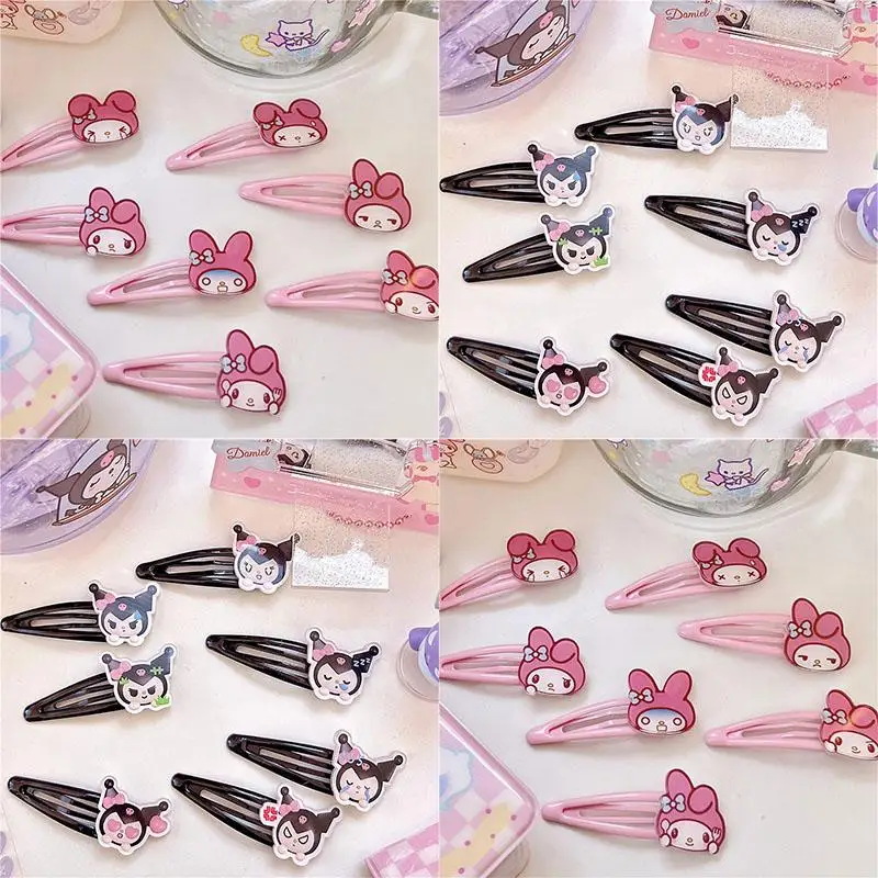 

Kawaii Sanrios аниме Mymelody Kuromi Новая коллекция мультфильм милые девушки заколки для волос модные аксессуары для волос подарок