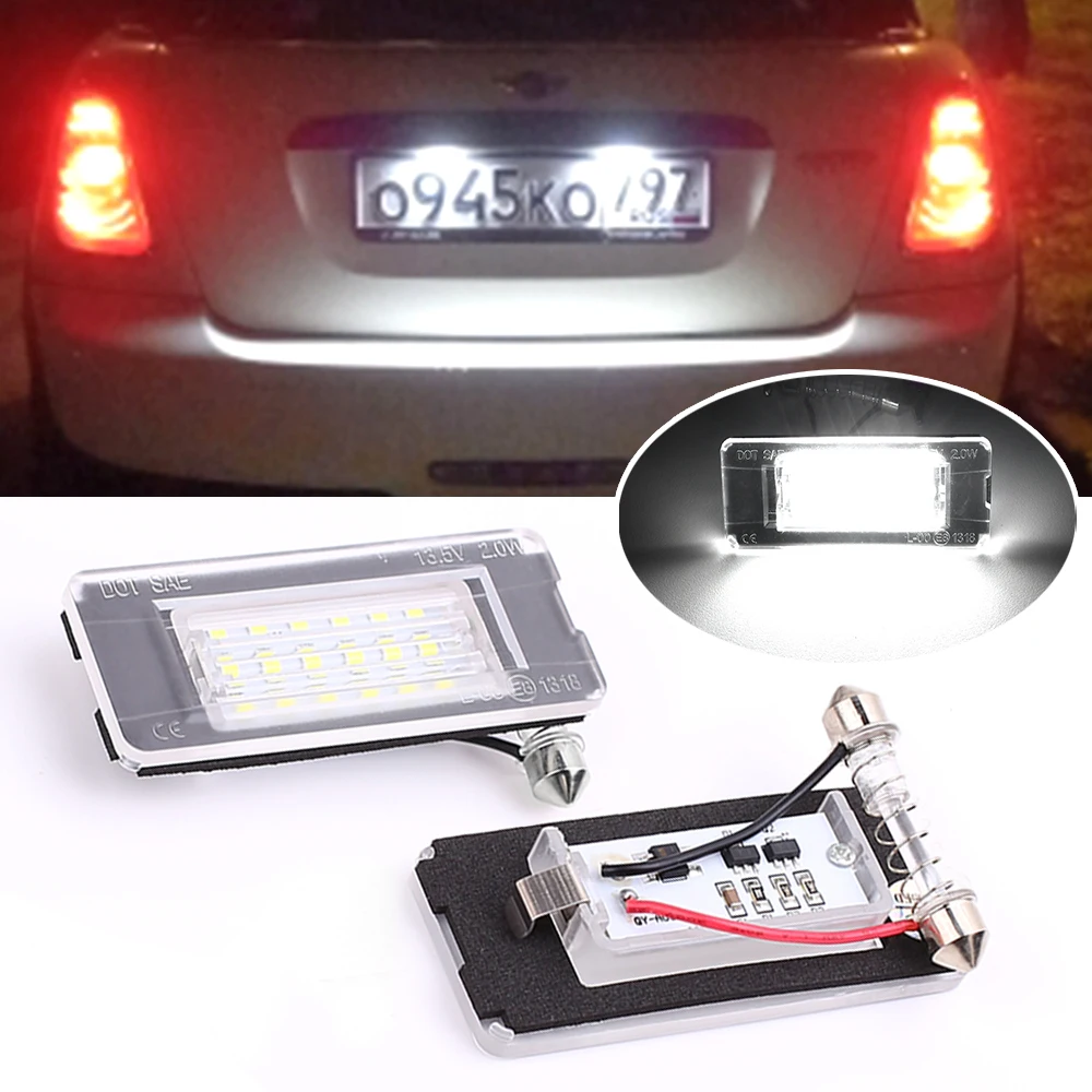 

1 Pair Car LED Number License Plate Lights For MINI COOPER R56 Hatchback 07-13 R57 Convertible 09- R58 Coupe R59 Roadster