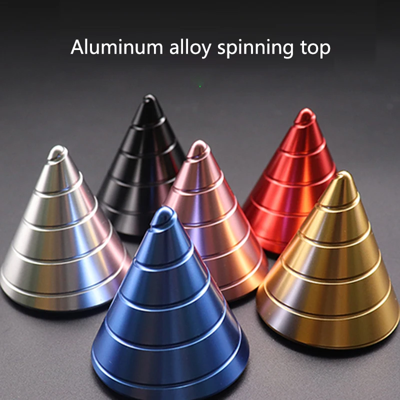 

Desktop Decompression Rotating Cone Gyroscope Office Desk Fidget Toys Optical Illusion Flowing Finger Toys Kids Adult Gifts