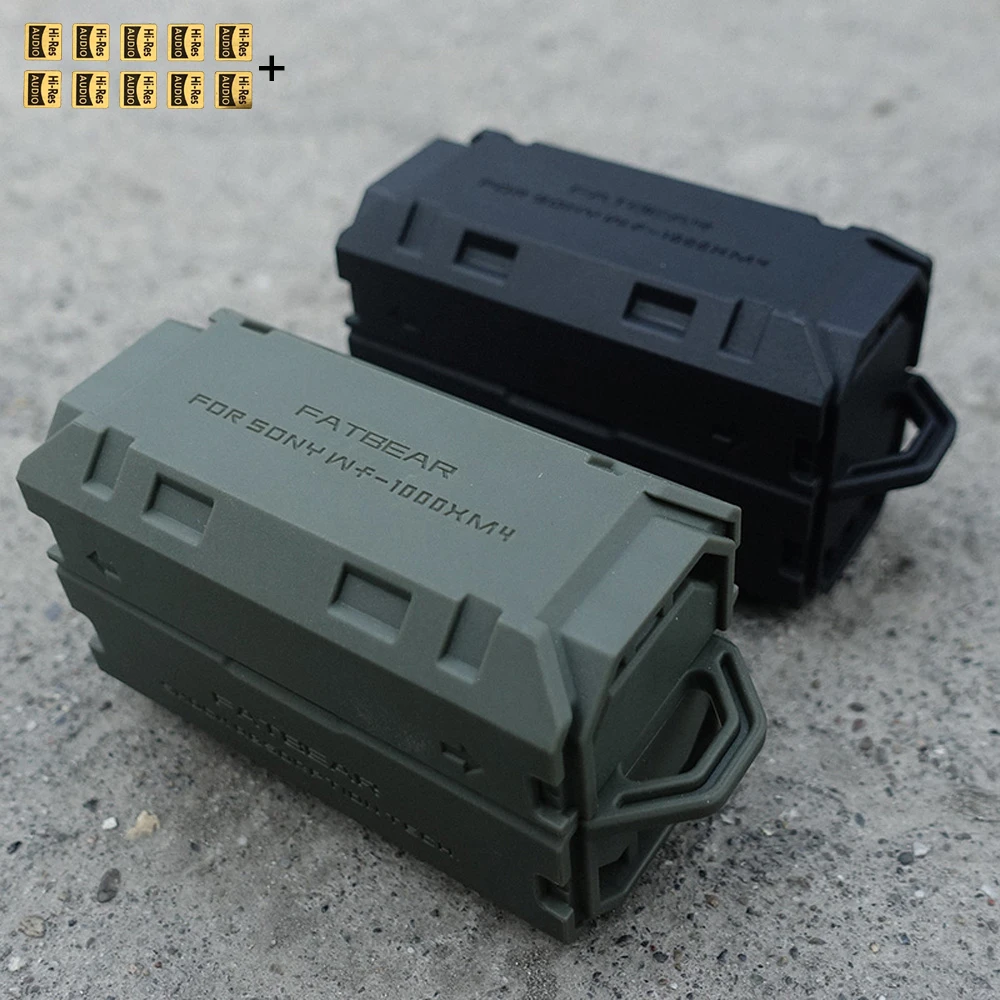 

FATBEAR Tactical Military Grade Rugged Armor Skin Case Cover for SONY WF-1000XM3 WF-1000XM4 WF-L900 Bluetooth Earphones