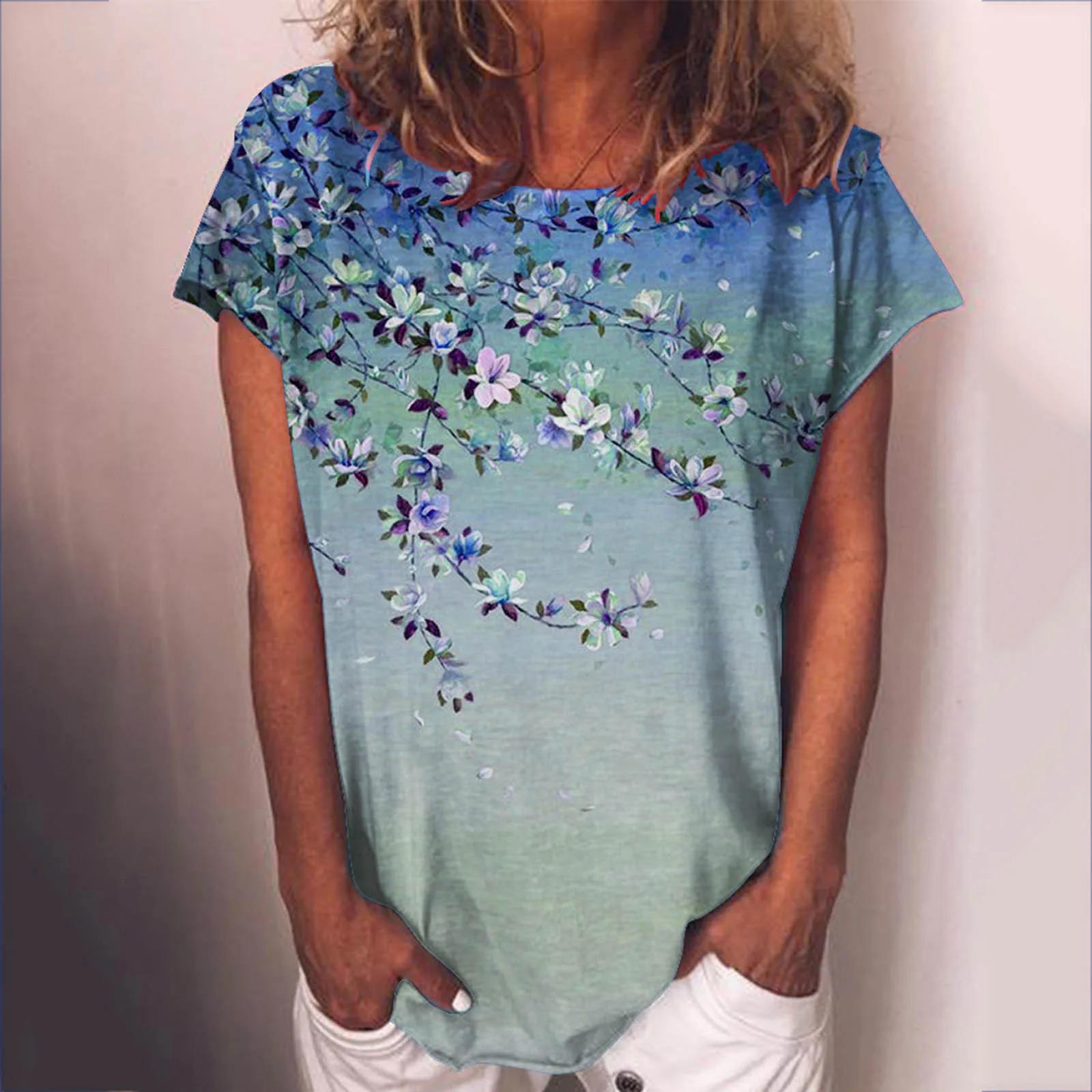 

Женская футболка с V-образным вырезом, с коротким рукавом