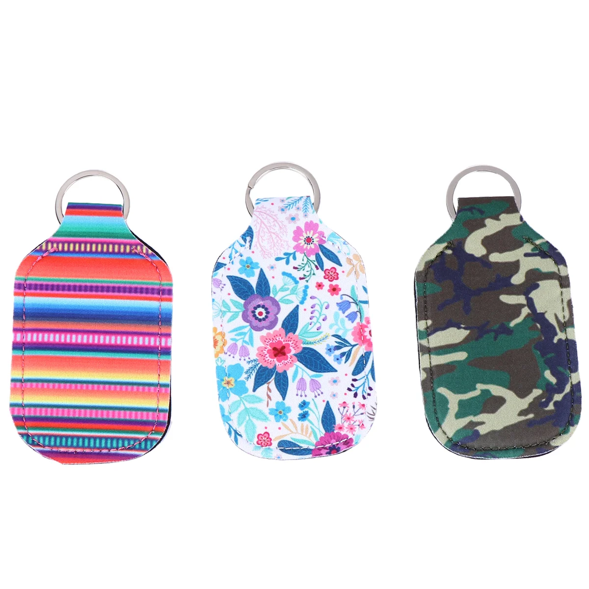 

3 Pcs Bottle Cover Keychain Holder Carriers Neoprene Bottles Lotion Rack