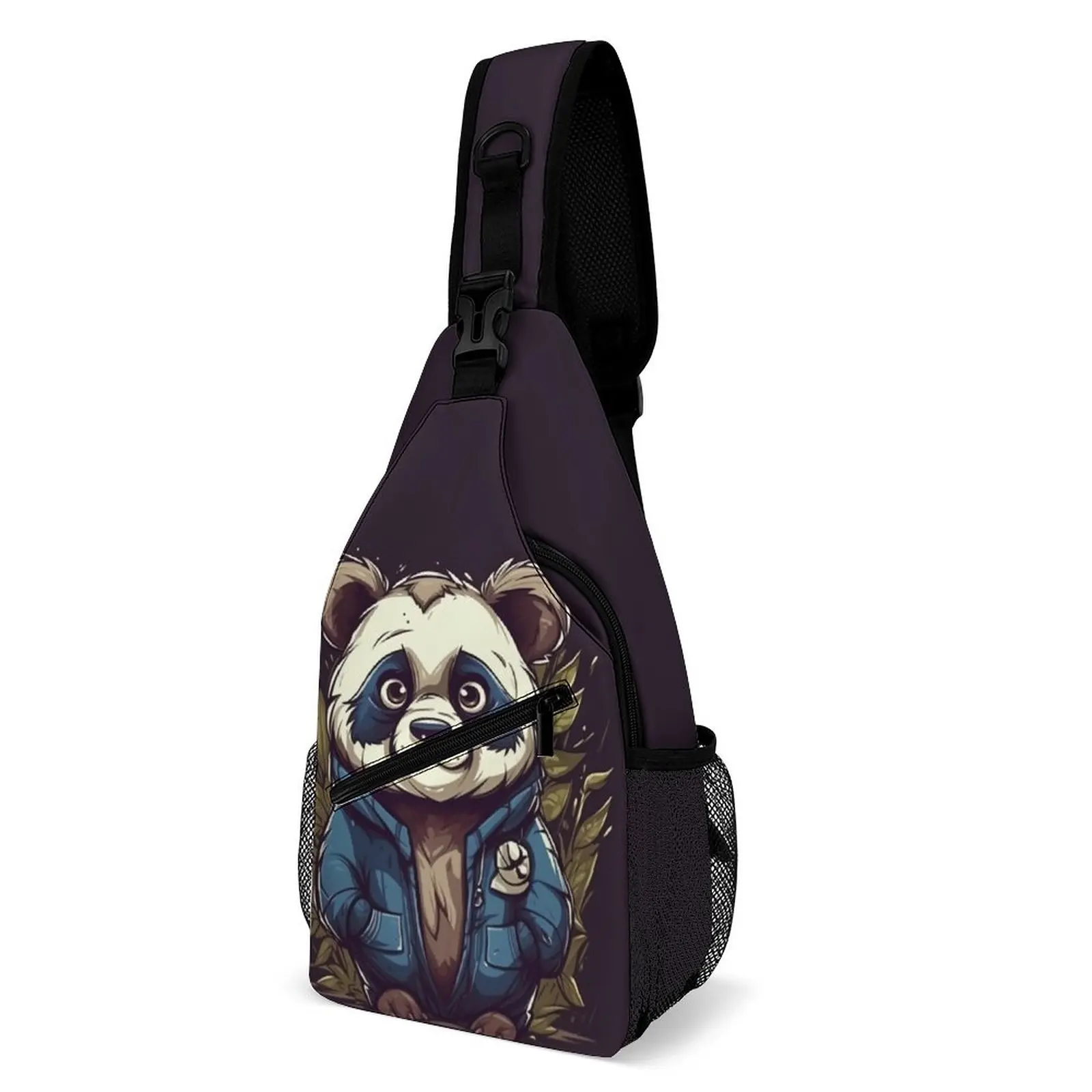 

Panda Shoulder Bags Nature Style Cartoon Cute Chest Bag Male Bicycle Fishing Sling Bag Phone Graphic Design Small Bags