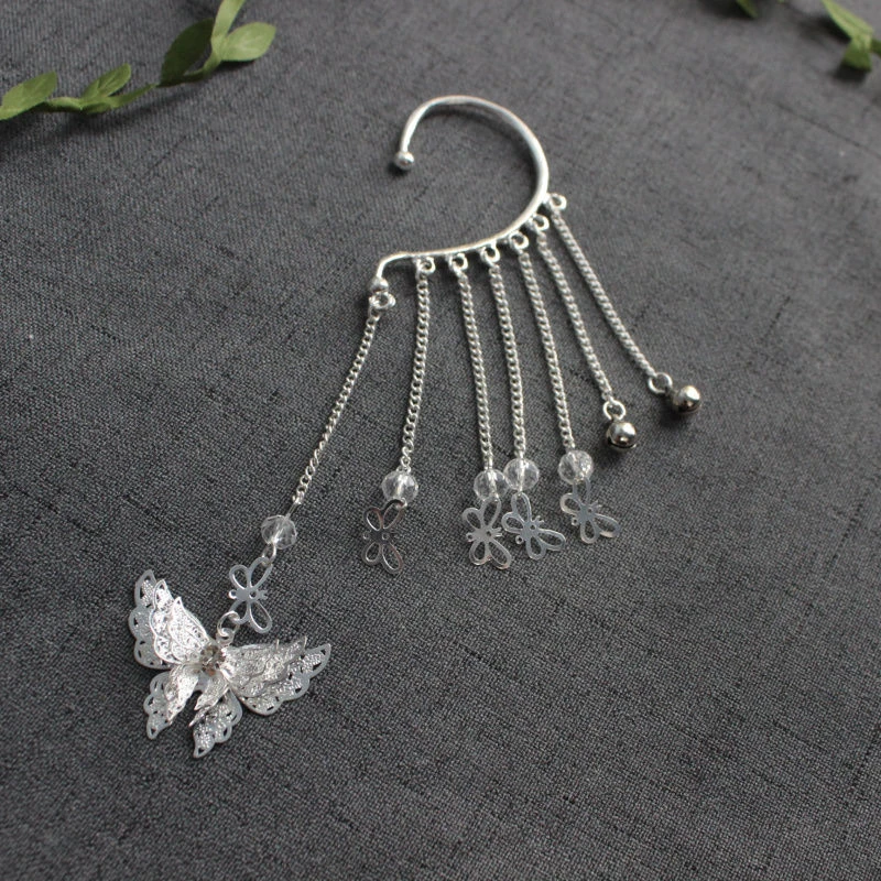 Серьги для косплея Anime Tian Guan Ci Fu Hua Cheng Xie Lian Cos - украшения бабочки TGCF Ear Clip Hook для женщин в подарок девушке.