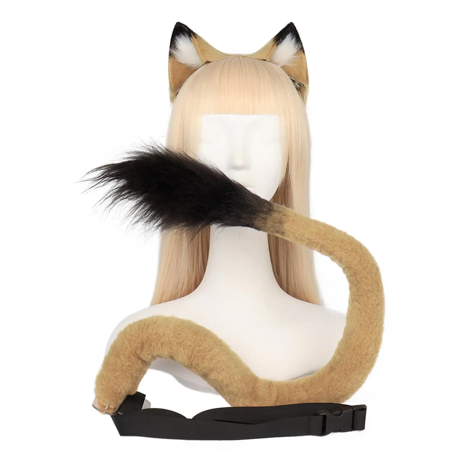 

Lion Ear and Tail Headdress Anime Cosplay Animal Ears Hair Clip for Kids Adults Festival Masquerade Halloween Dress up