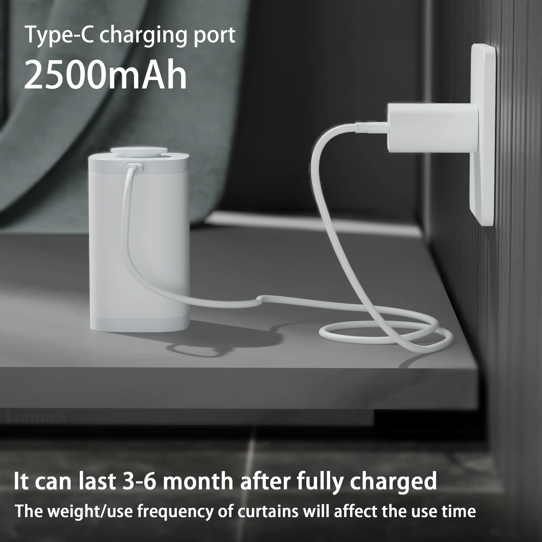 Версия с аккумулятором Tuya Zigbee Smart Curtain Motor Автоматическая система Рельсовый