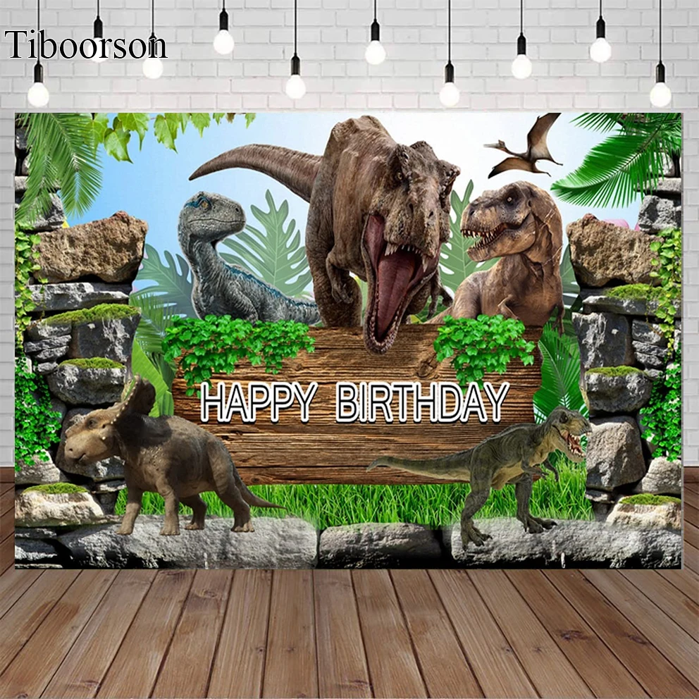 

Dinosaur Jurassic World Backdrops Jungle Park Boy Kids Birthday Party Cake Table Decor Photography Background Photo Supplies
